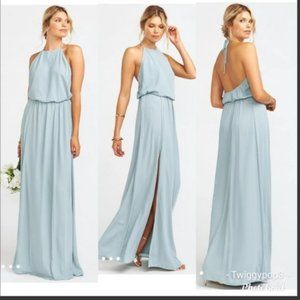 🌿 Show Me Your MuMu Heather Halter Dress Silver sage